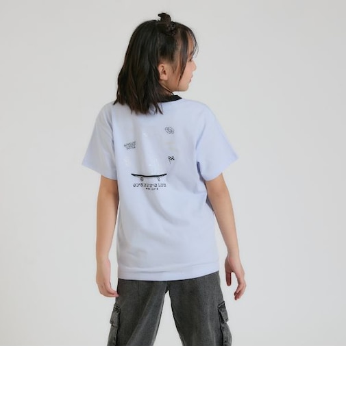 【デイリープライス】箔プリントスケボーくまちゃん半袖Tシャツ