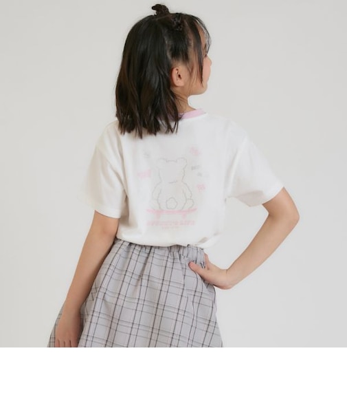 【デイリープライス】箔プリントスケボーくまちゃん半袖Tシャツ
