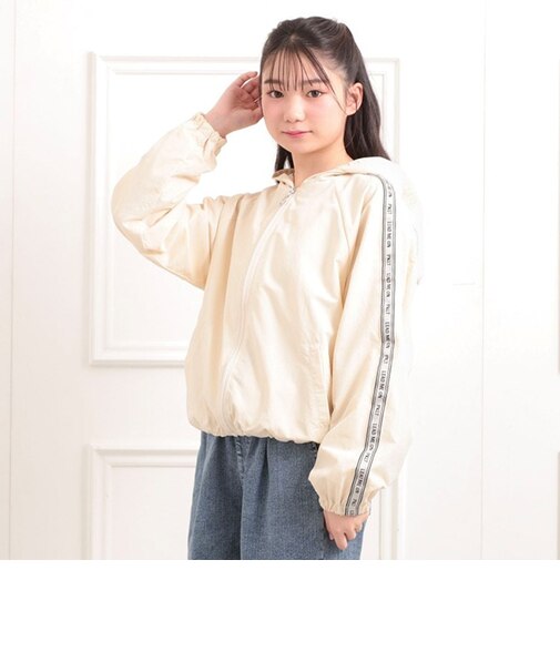 ロゴラインナイロンパーカーブルゾン