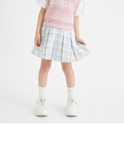 チェックフロントプリーツスカート