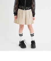 チェックフロントプリーツスカート