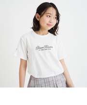 裾ドロストりぼんタック半袖Tシャツ