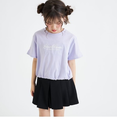 裾ドロストりぼんタック半袖Tシャツ