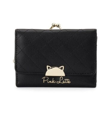 ハーフ猫がま口コンパクト財布　　