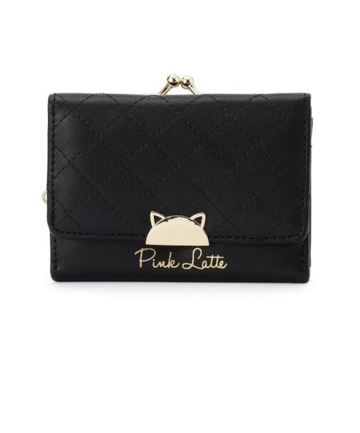 ハーフ猫がま口コンパクト財布　　