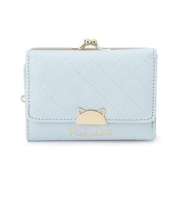 ハーフ猫がま口コンパクト財布　　