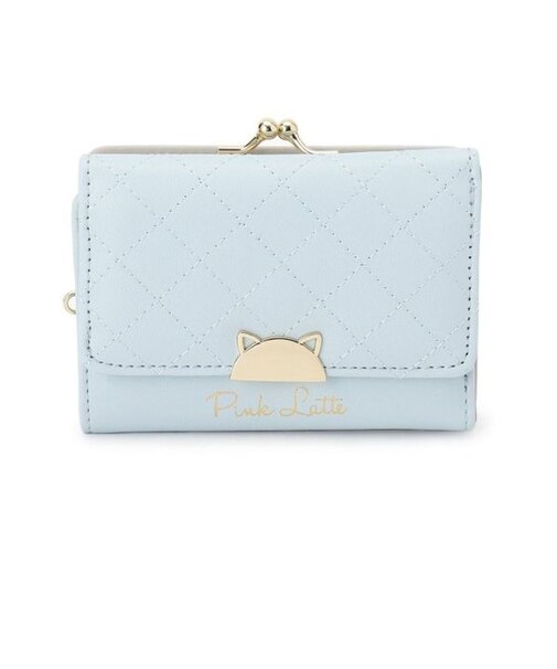 ハーフ猫がま口コンパクト財布　　