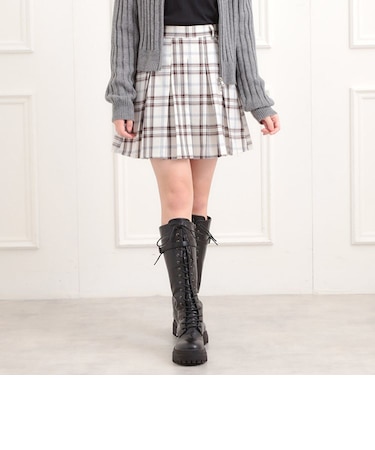 微起毛プリーツスカート