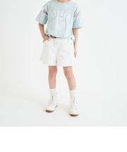 クリアベルトつきデニムショートパンツ
