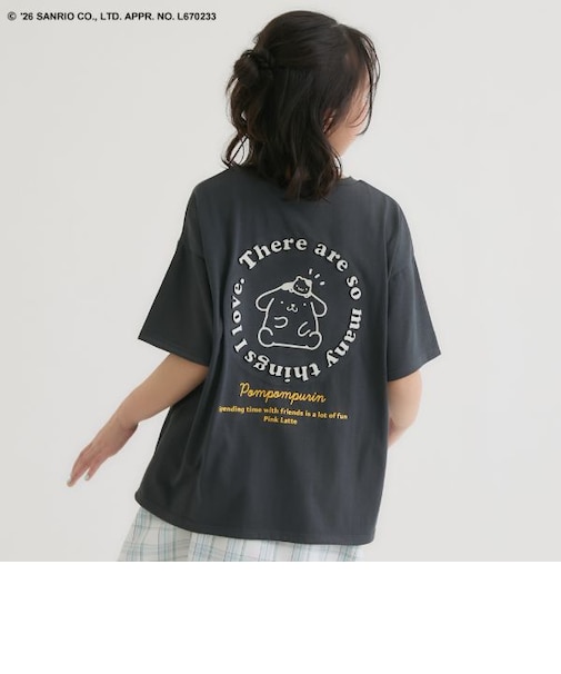 【ポムポムプリン】バックプリントビッグTシャツ