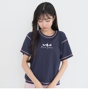 【別注】モチーフミニ刺しゅう半袖Tシャツ