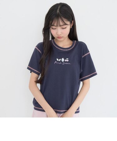 【別注】モチーフミニ刺しゅう半袖Tシャツ