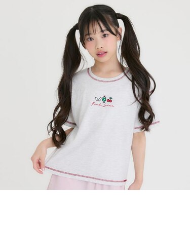 【別注】モチーフミニ刺しゅう半袖Tシャツ