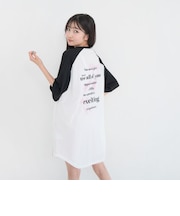 【別注】ラグラン半袖チュニックワンピース