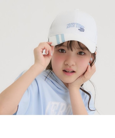 ライン入りロゴメッシュキャップ