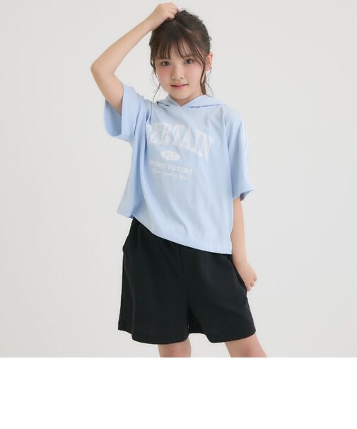 【接触冷感】半袖パーカー＋ハーフパンツセット