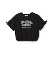 【接触冷感】袖あきリボン半袖Tシャツ