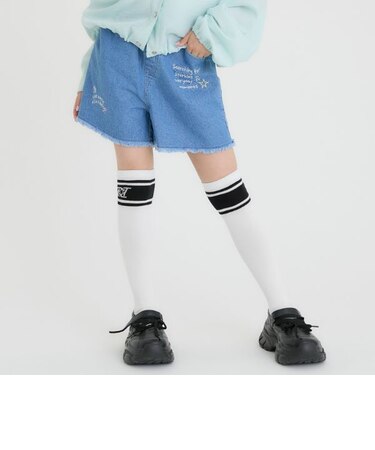レタリング刺しゅうショートパンツ