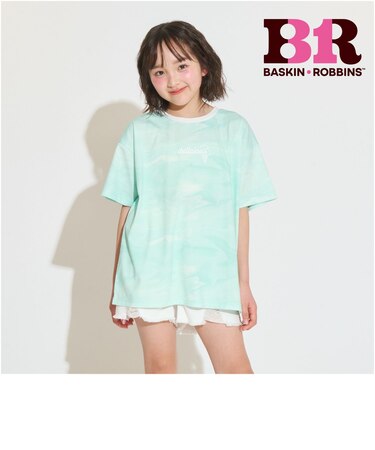 【サーティワン】【接触冷感】マーブル柄ビッグ半袖Tシャツ
