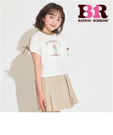 【サーティワン】【接触冷感】袖ラインリボン半袖Tシャツ
