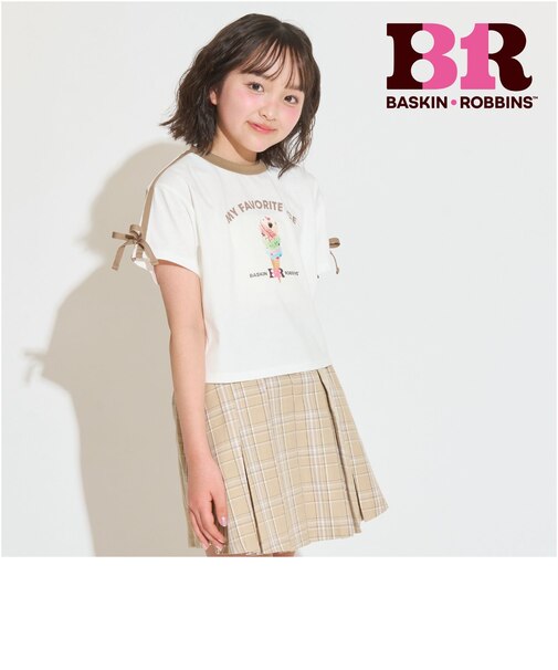 【サーティワン】【接触冷感】袖ラインリボン半袖Tシャツ