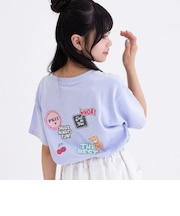 【デイリープライス】【綿100%】ワッペン風半袖Tシャツ