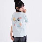 【デイリープライス】【綿100%】ワッペン風半袖Tシャツ