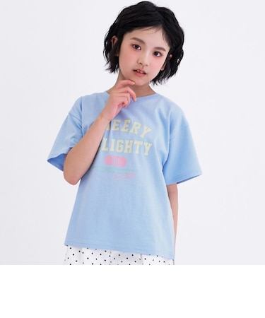 【デイリープライス】【綿100%】カレッジプリント半袖Tシャツ