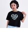 【デイリープライス】【綿100%】ハートロゴプリント半袖Tシャツ