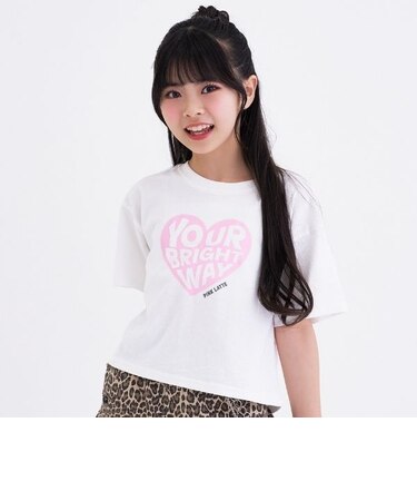 【デイリープライス】【綿100%】ハートロゴプリント半袖Tシャツ