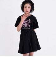 【3way/接触冷感】ロゴ半袖T+プリーツスカートセットアップ