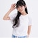 【接触冷感】ラインストーン脇ドロストTシャツ