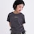 【接触冷感】ラインストーン脇ドロストTシャツ