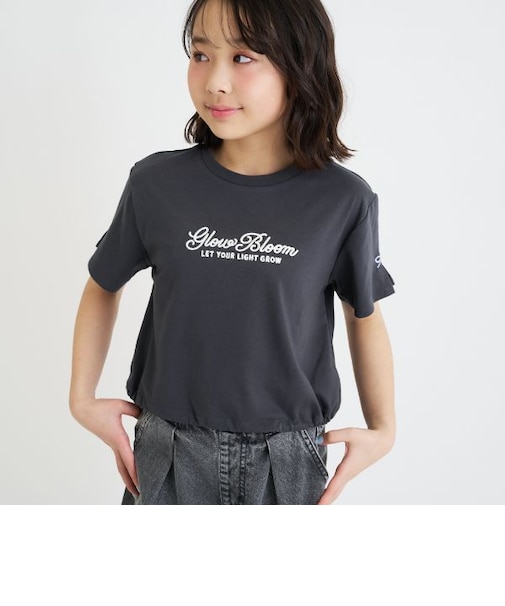 裾ドロストりぼんタック半袖Tシャツ