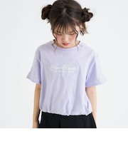 裾ドロストりぼんタック半袖Tシャツ