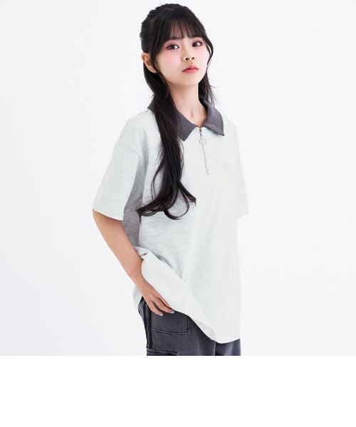 Buffer26SS新作Weekender Navy 3 L 極美品バッファ半袖 接触冷感】バックハート衿つきハーフZIP半袖T｜ピンクラテの通販