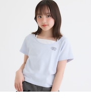 ドット柄レイヤード風トップス