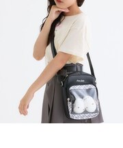 PU×チェックショルダー