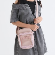 PU×チェックショルダー