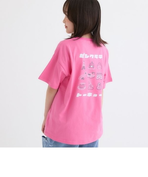 【東京限定】【綿100%】ピンクラテトーキョービッグTシャツ