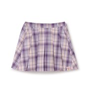 【イージーケア】チェックフロントプリーツスカート