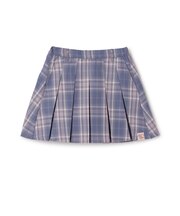【イージーケア】チェックフロントプリーツスカート