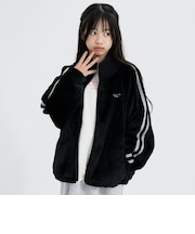 フェイクファーリブハイネックブルゾン