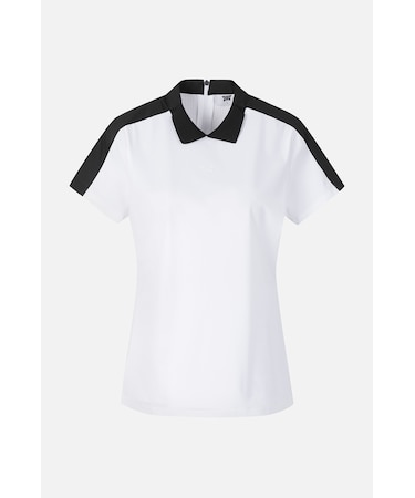 WMNS SM COLOR BLOCKED PERFORATED COLLAR SS
