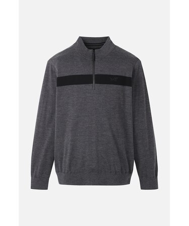 MNS SP HALF ZIP-UP HYBRID KNIT
