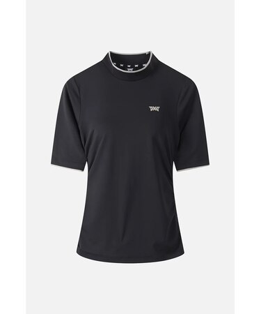 WMNS SM MOCK NECK SHIRRING SS