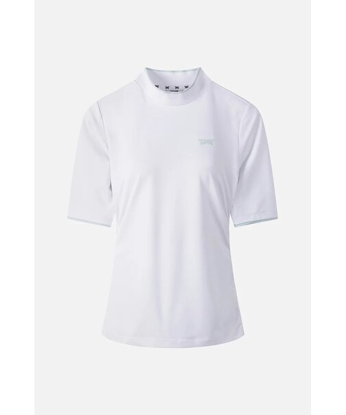 WMNS SM MOCK NECK SHIRRING SS