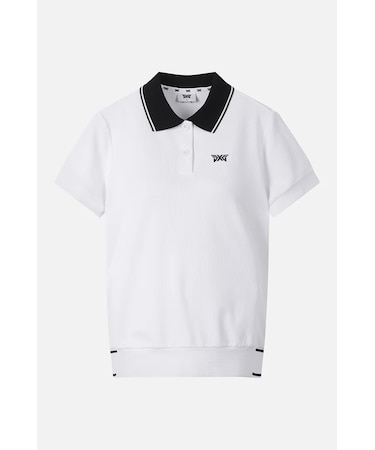 WMNS SM KNIT COLLARED SS