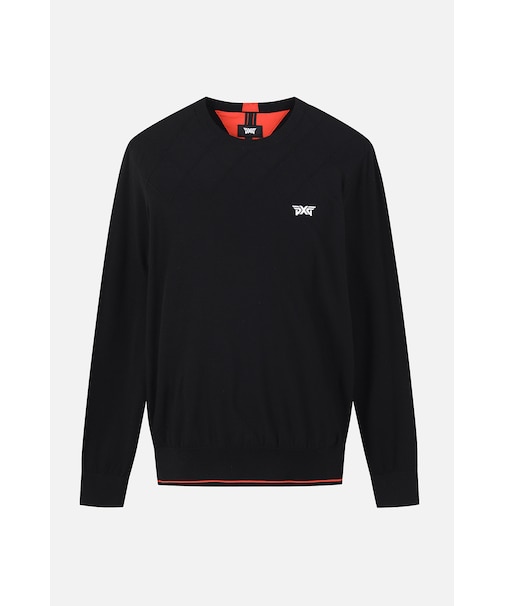 MNS SP POINT ROUND PULLOVER KNIT