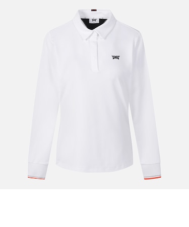WMNS SP BUTTON COLLAR LS